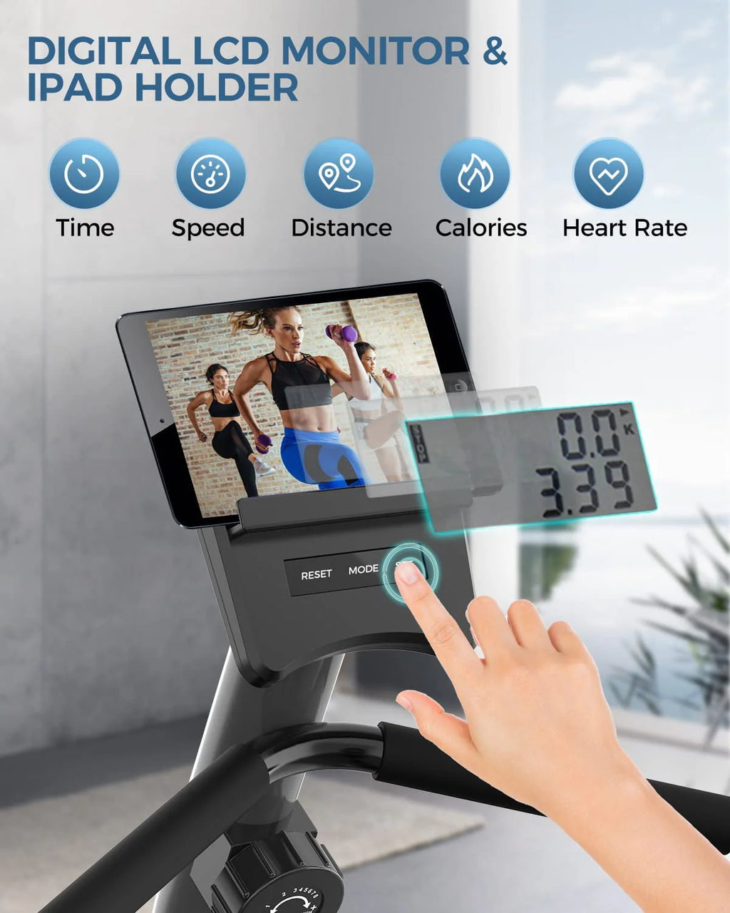 Magnetic Recumbent Exercise Bike 330lbs Blue G42952