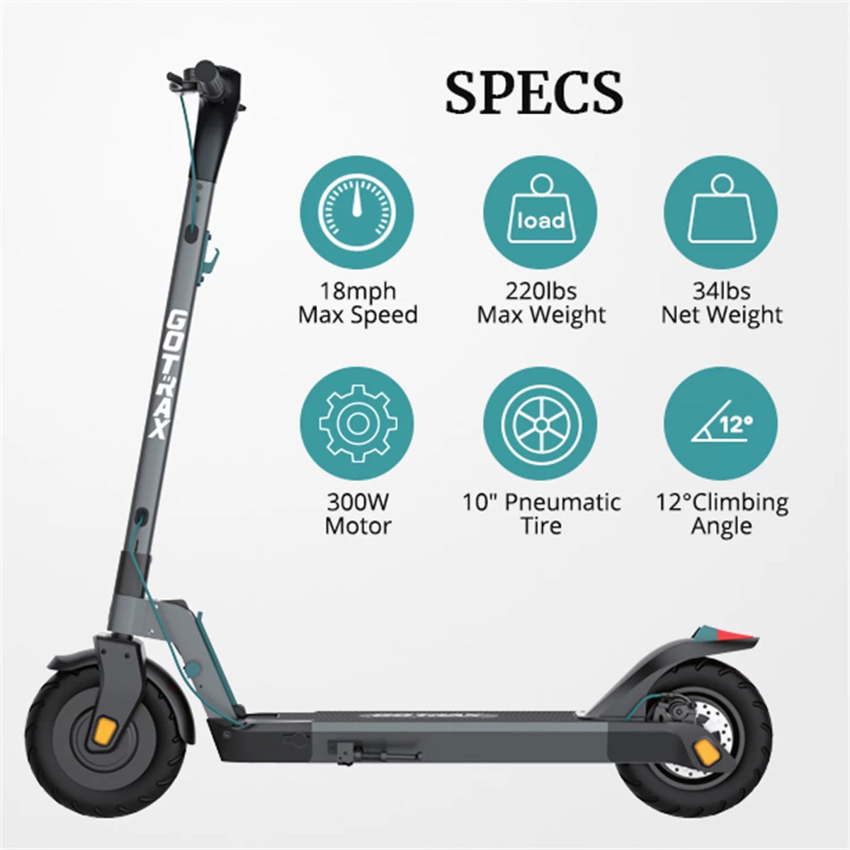 300W 10 Tires Foldable Electric Scooter U110783