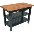 36x22 Alabaster Oak Table with Shelf and Casters M142763