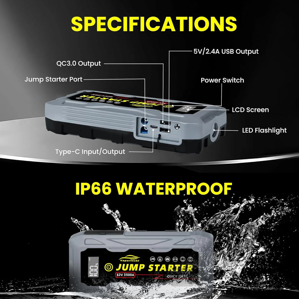 3500A Peak 12V Lithium Jump Starter M975