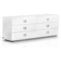 White Six Drawers Wood Dresser K574