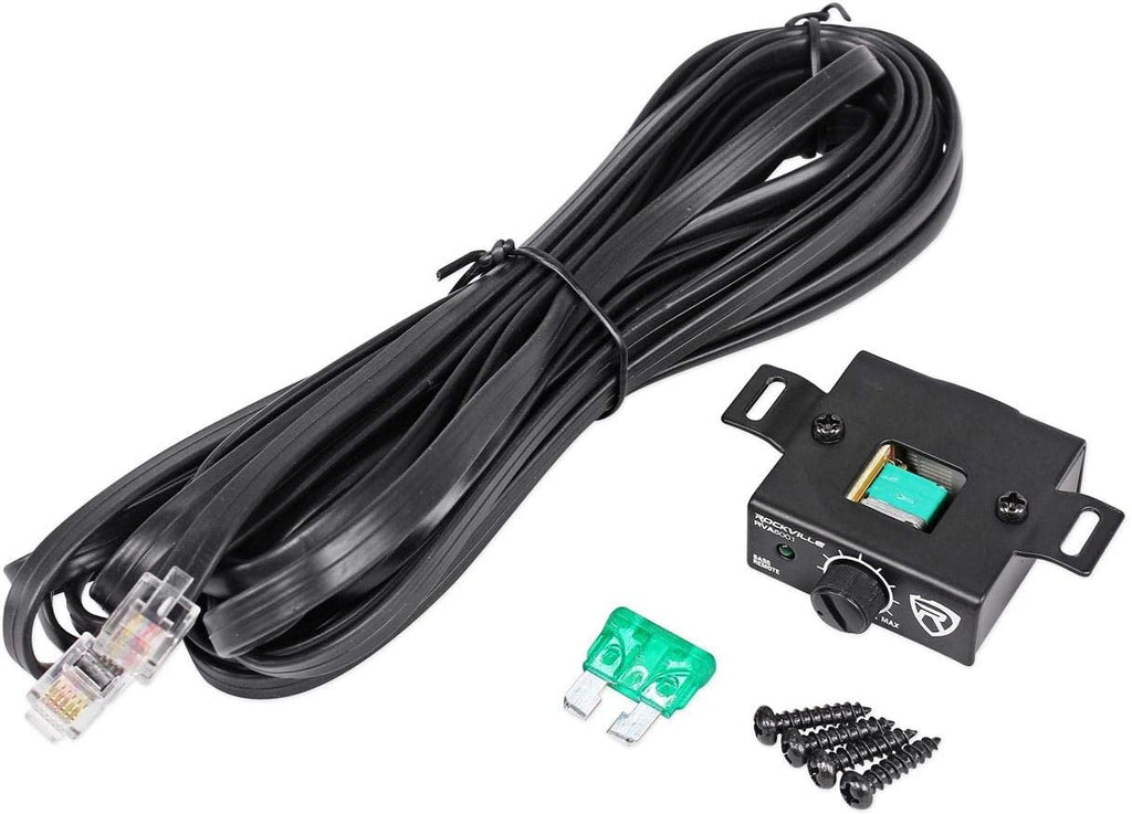 800 Watt Dual 8 Car Subwoofer Enclosure with Mono Amplifier and Amp Kit F972