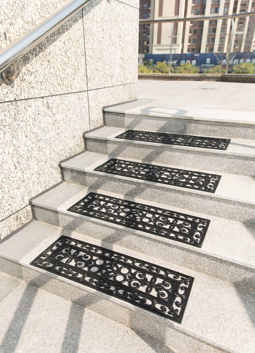 Set of 4 Anti-Slip Stairs Tread Mat O328037