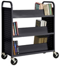 Black Double Sided Book Truck N376536