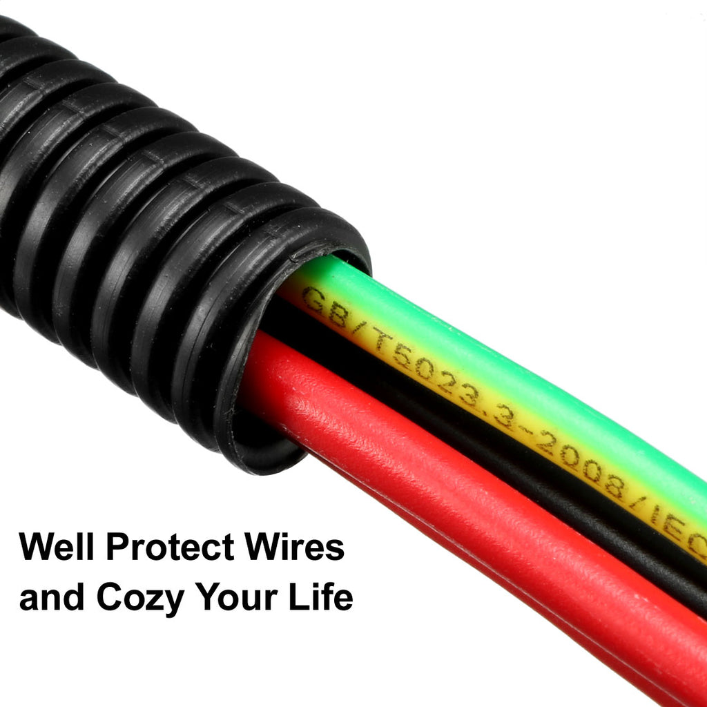 13mm Outside Dia Corrugated Bellow Conduit Tube Black I492