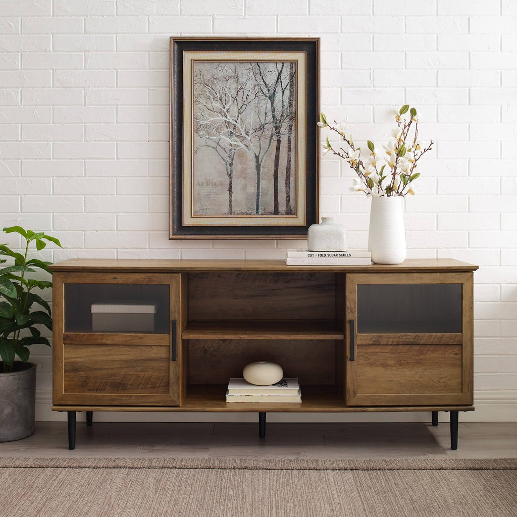 Reclaimed Barnwood 2-Door TV Console B803