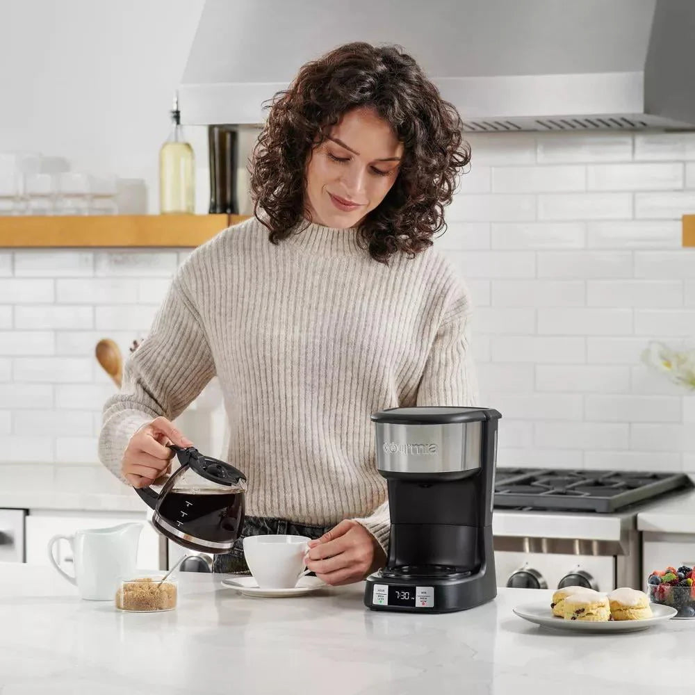 5 Cup Programmable Drip Coffee Maker Black R158