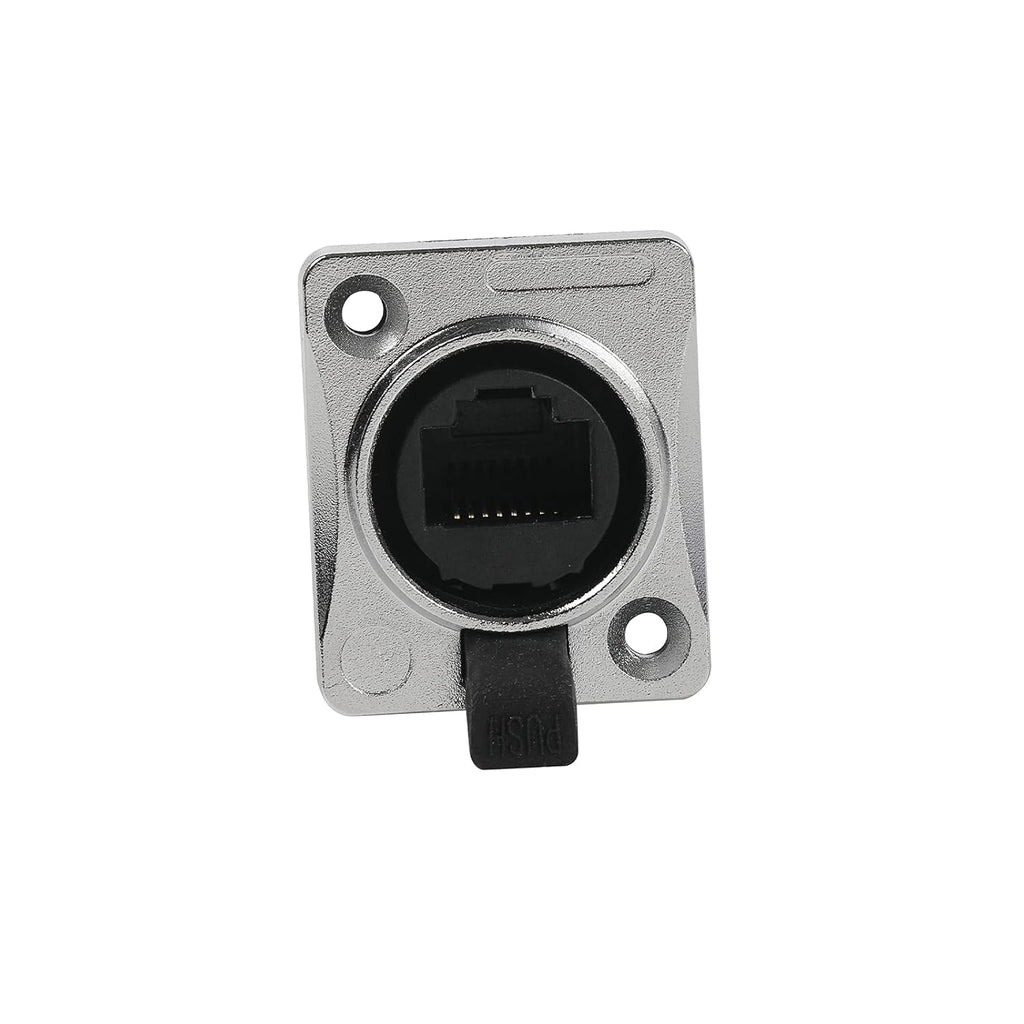 10PCS Panel Mounting RJ45 IP65 Waterproof Cat5/5e/6 8P8C Connector Female to Female with Dust Cap W5189