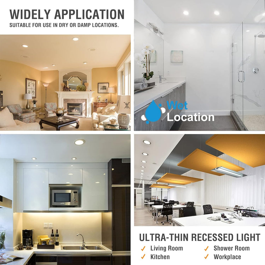 12 Pack 4 Inch 5CCT Dimmable LED Recessed Light with Junction Box K2919