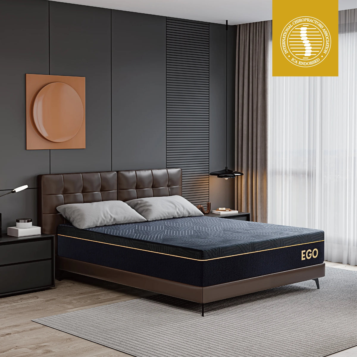 Black 12 inch Full Size Memory Foam Mattress Y76902