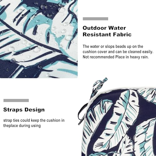 Set of 4 Water Repellent Outdoor Chair Cushions 17"x 16" I51865