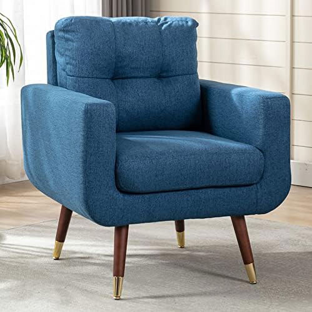 Blue Upholstered Tufted Accent Chair W2022