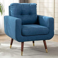 Blue Upholstered Tufted Accent Chair W2022