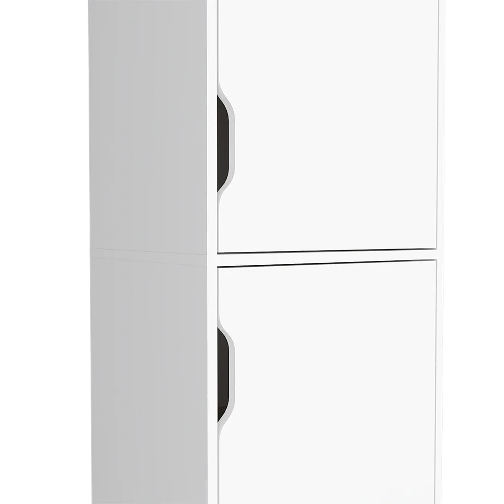 Light Oak White Four Shelves Two Doors Kitchen Pantry X3633