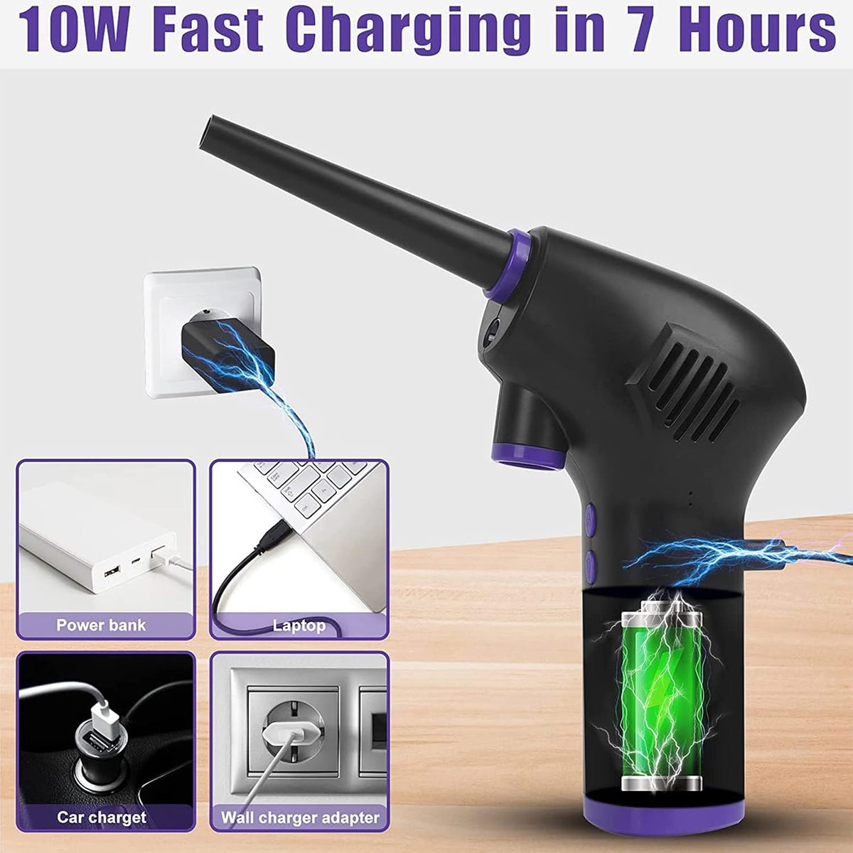 15000mAh Electric Air Blower with LED Light D6882