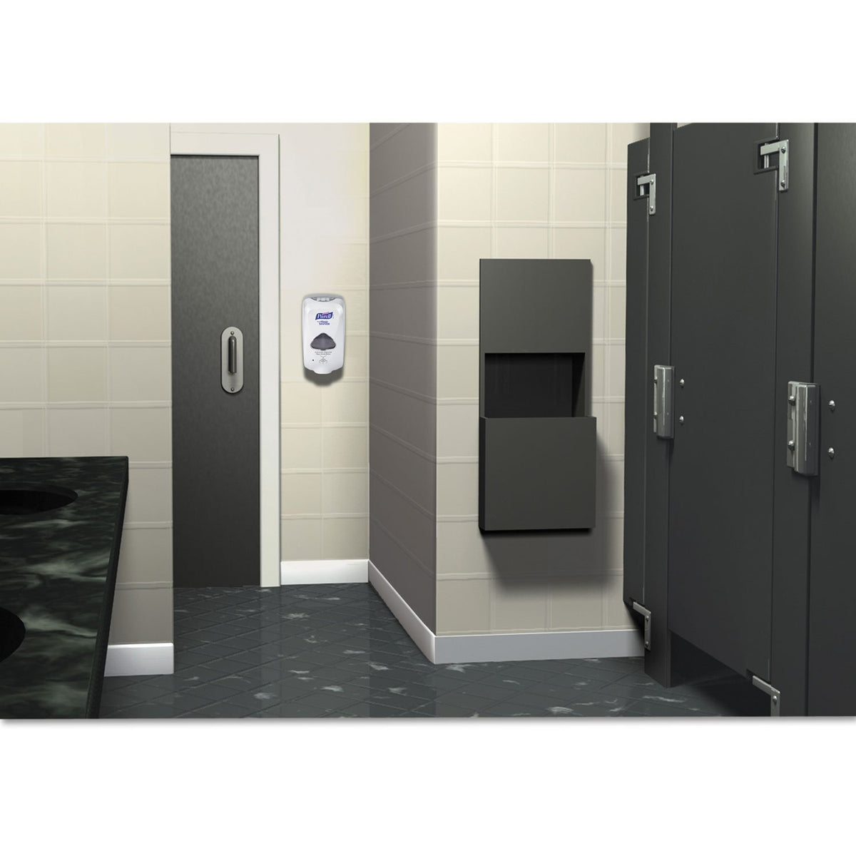 Dove Grey Foam Hand Sanitizer Dispenser for 1200 mL Refills B3739