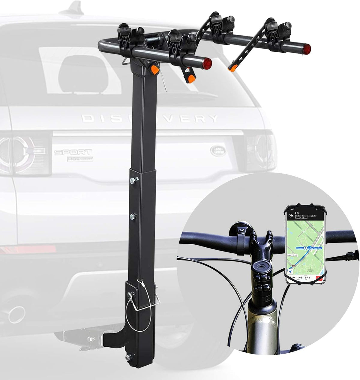 Double Foldable Bike Hitch Rack H262