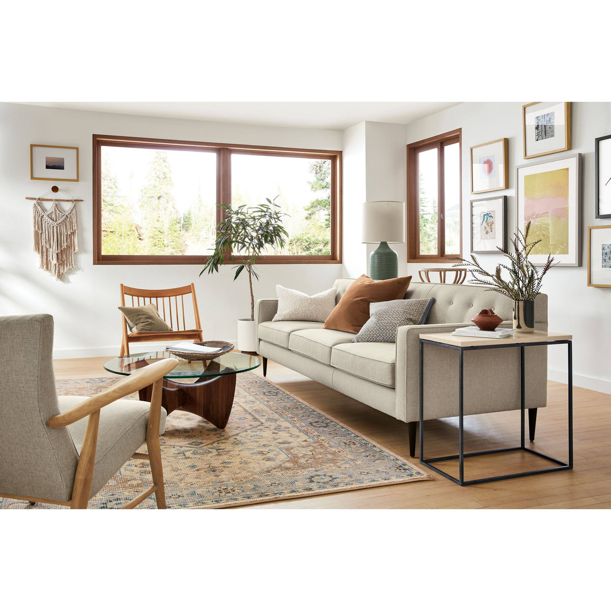 White Venatino Marble Top End Table G851960