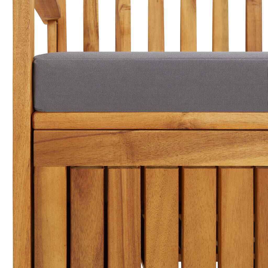 Solid Acacia Wood Garden Storage Bench L811