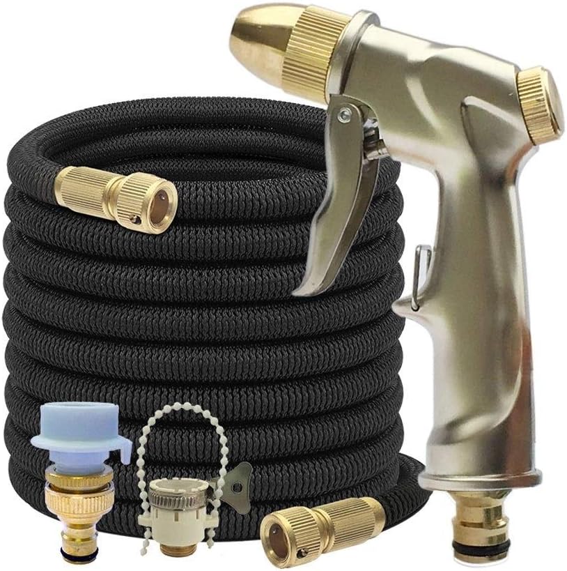 Flexible Water Hose Garden Hose 50ft Heavy Duty Leakproof Lightweight with Multi-Function Nozzle K24314