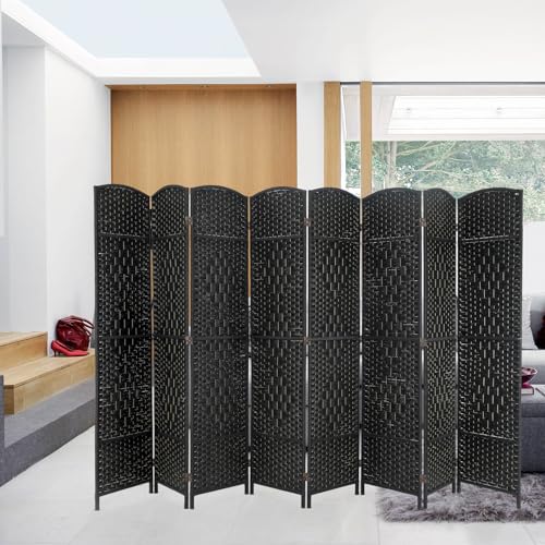 Brown 4 Panel Wooden Folding Room Divider E3840