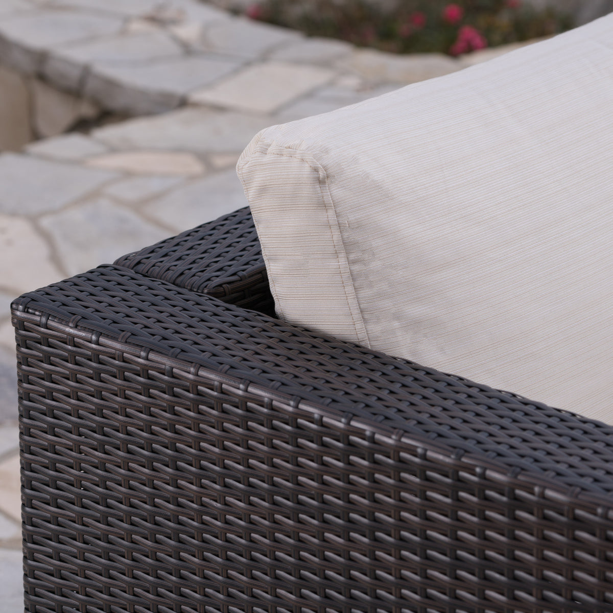 7 Piece Wicker Dining Sofa Set with Cushions T280010