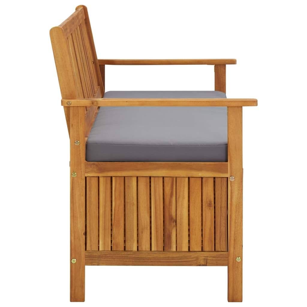 Solid Acacia Wood Garden Storage Bench L811
