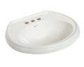 White 21 inch Vitreous China Drop in Bathroom Sink X704