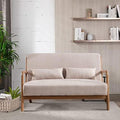 50" 2-Seater Loveseat Sofa with Wood Frame and 2 Waist Cushions G639