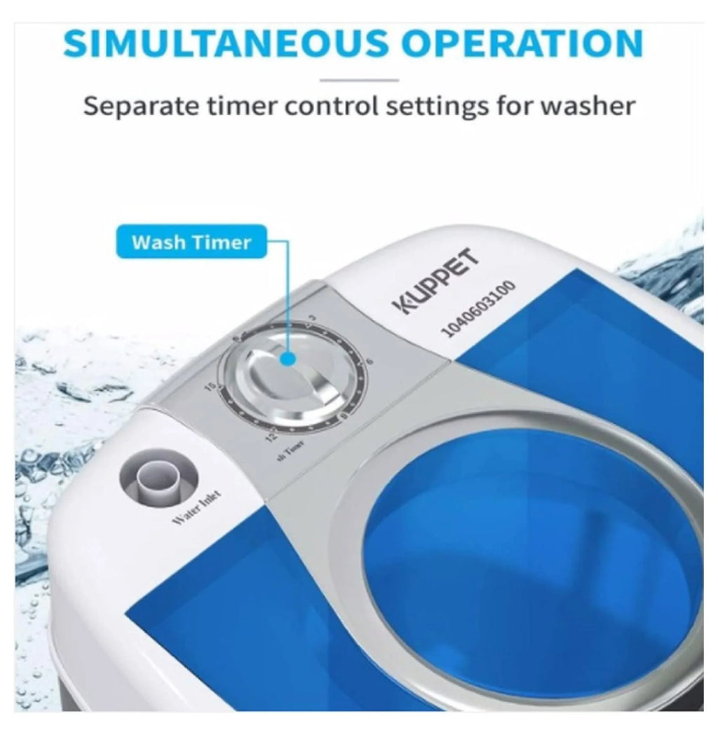 Portable Mini Washer with Spin Dryer, 7.7 lbs Capacity Q568921