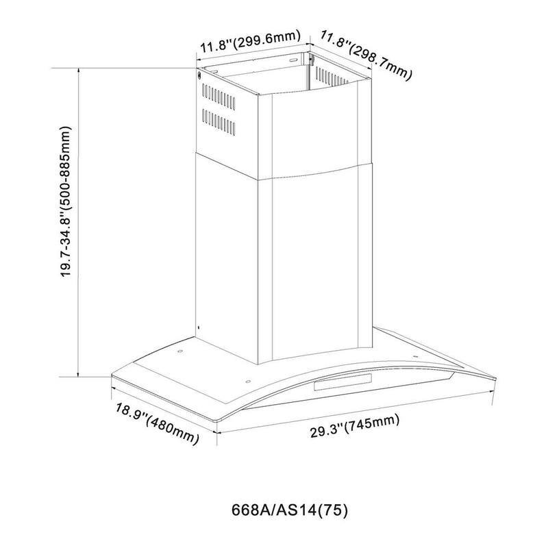 30 in. 500CFM Convertible Wall Mount Range Hood in Stainless Steel I6744