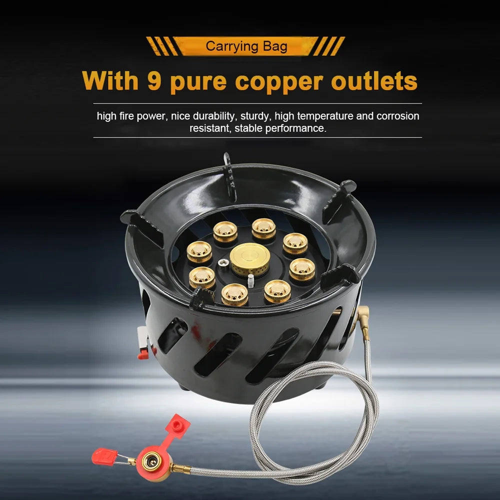 Enamel & Copper Camping Stove, 19800W High-Power Outdoor Furnace T996