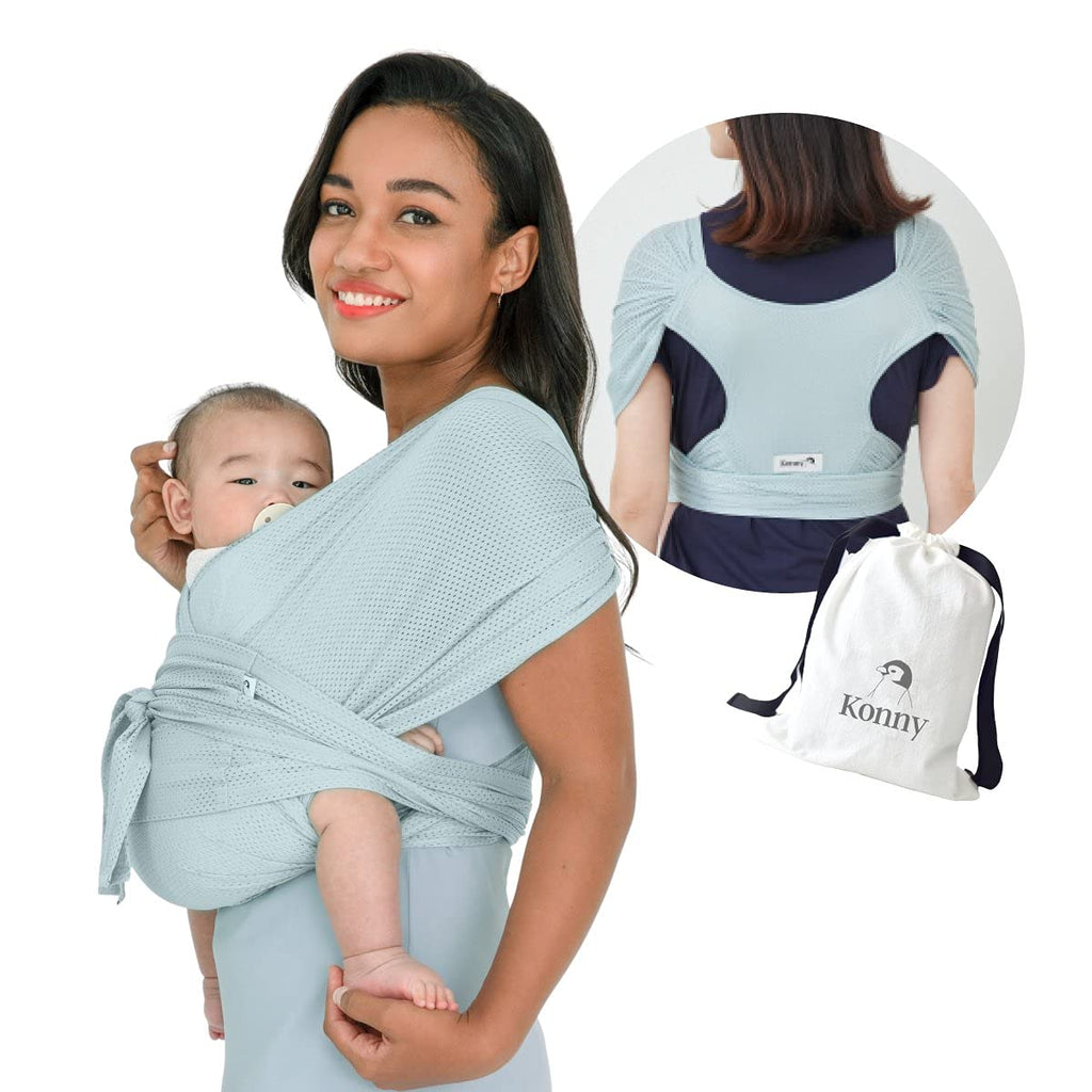 Baby Wrap Carrier, Breathable Infant Sling, Mint, 2XS, Pack of 2 N98941