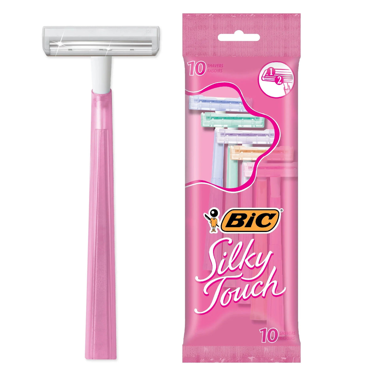 Twin Select Silky Touch Disposable Razor, Women's, 2-Blade, 10 Count Q1675