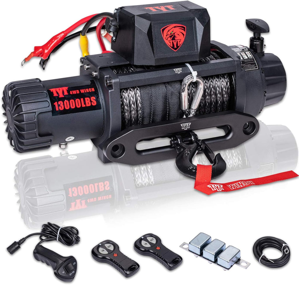 13000 lb. Waterproof Electric Winch with Synthetic Rope A929