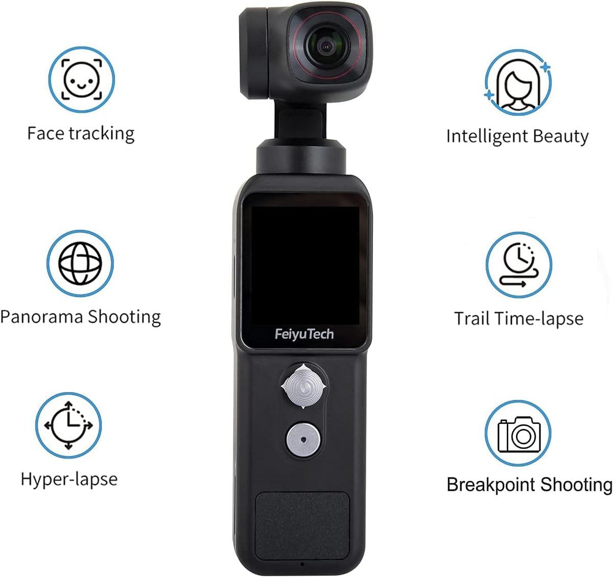 3-axis Stabilizer Gimbal with 4K Video 130° Wide Angle Camera V981