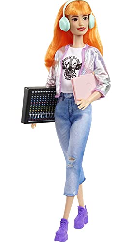 Music Producer Doll with Orange Hair, Tee, Jacket & Jeans T219762