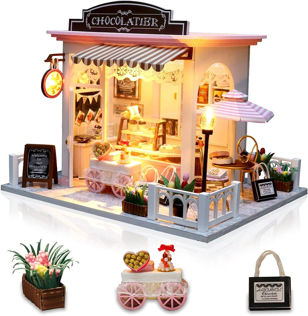 DIY Miniature Dollhouse Kit 1:24 Scale with Music and Dust Proof Y583287