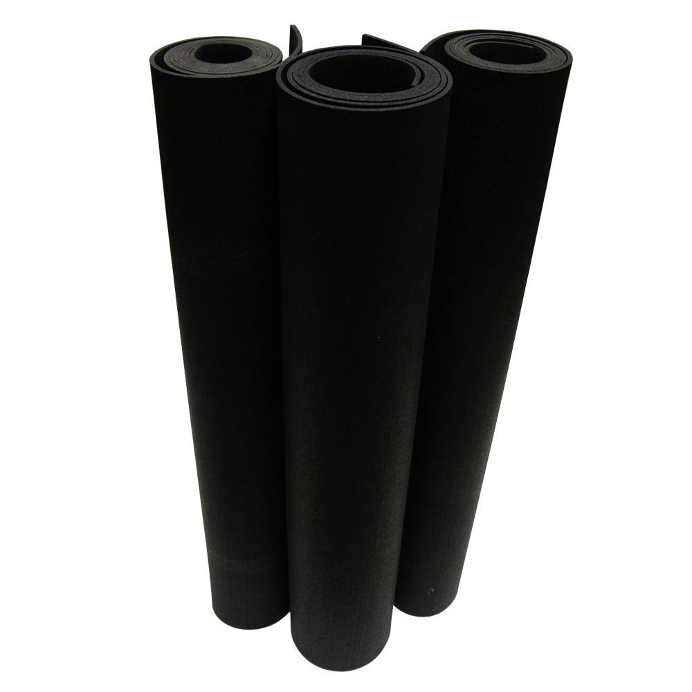 Black 1/4 inch Rubber Flooring O190561