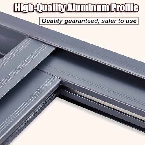 Small Horizontal Transom Sliding Door Windows, Double Slide Aluminum Alloy Frame Window, L 40cm~W 40cm P310764