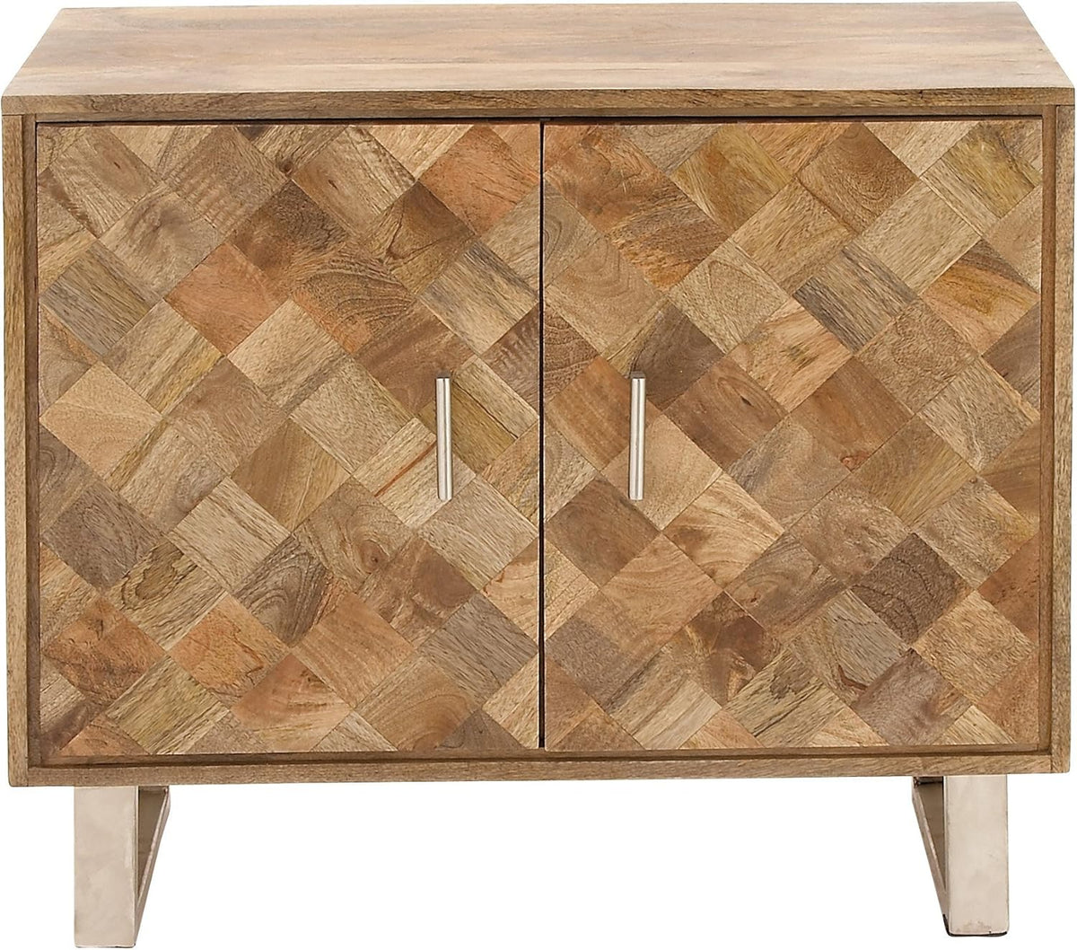 Wood And Metal Cabinet N6816