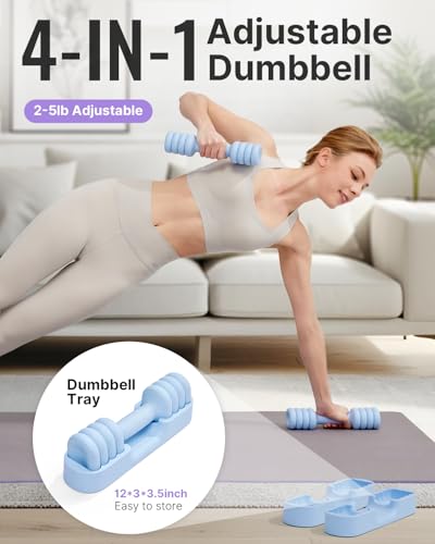 Adjustable Dumbbell Set of 2, 2-5 lbs Each M228