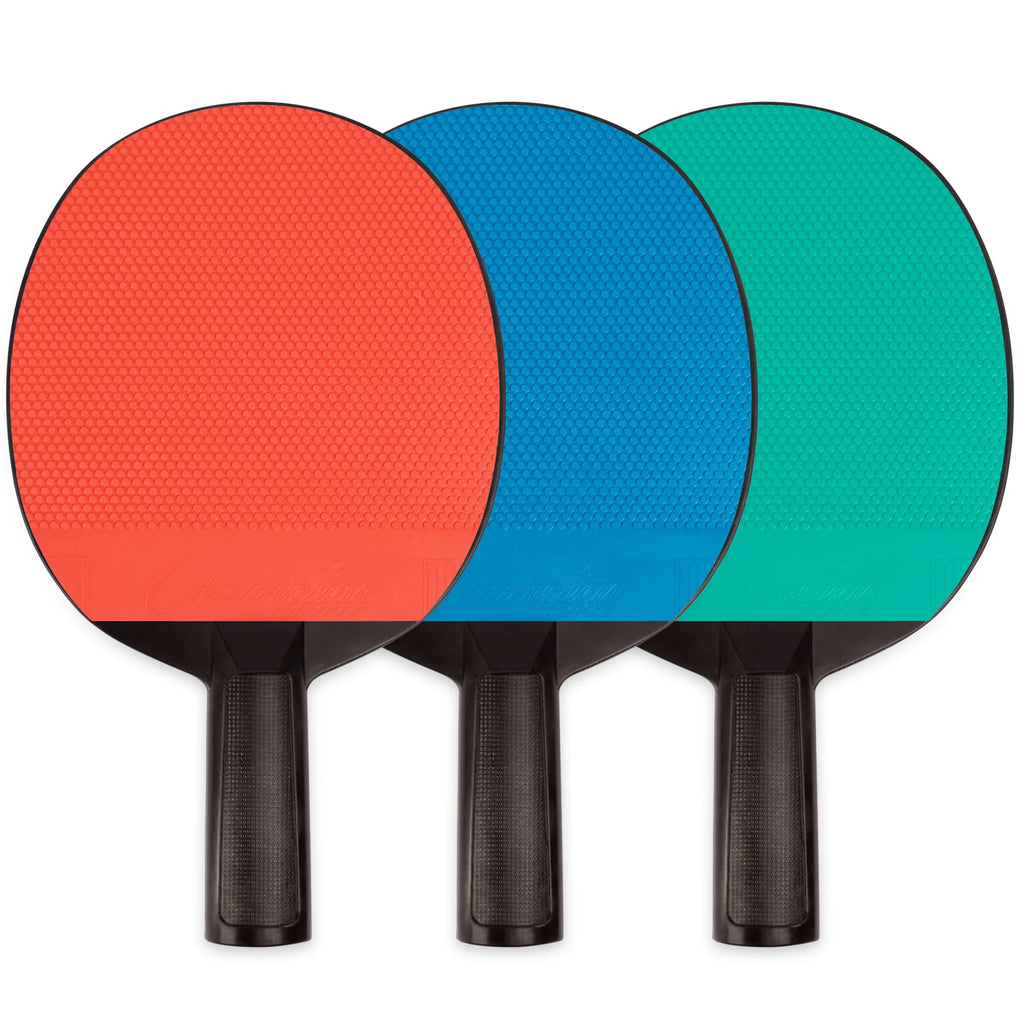 Plastic Rubber Face Table Tennis Paddle, Pack of 6 H95190