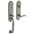 Distressed Antique Nickel Single Cylinder Handleset with Wave Lever A47570