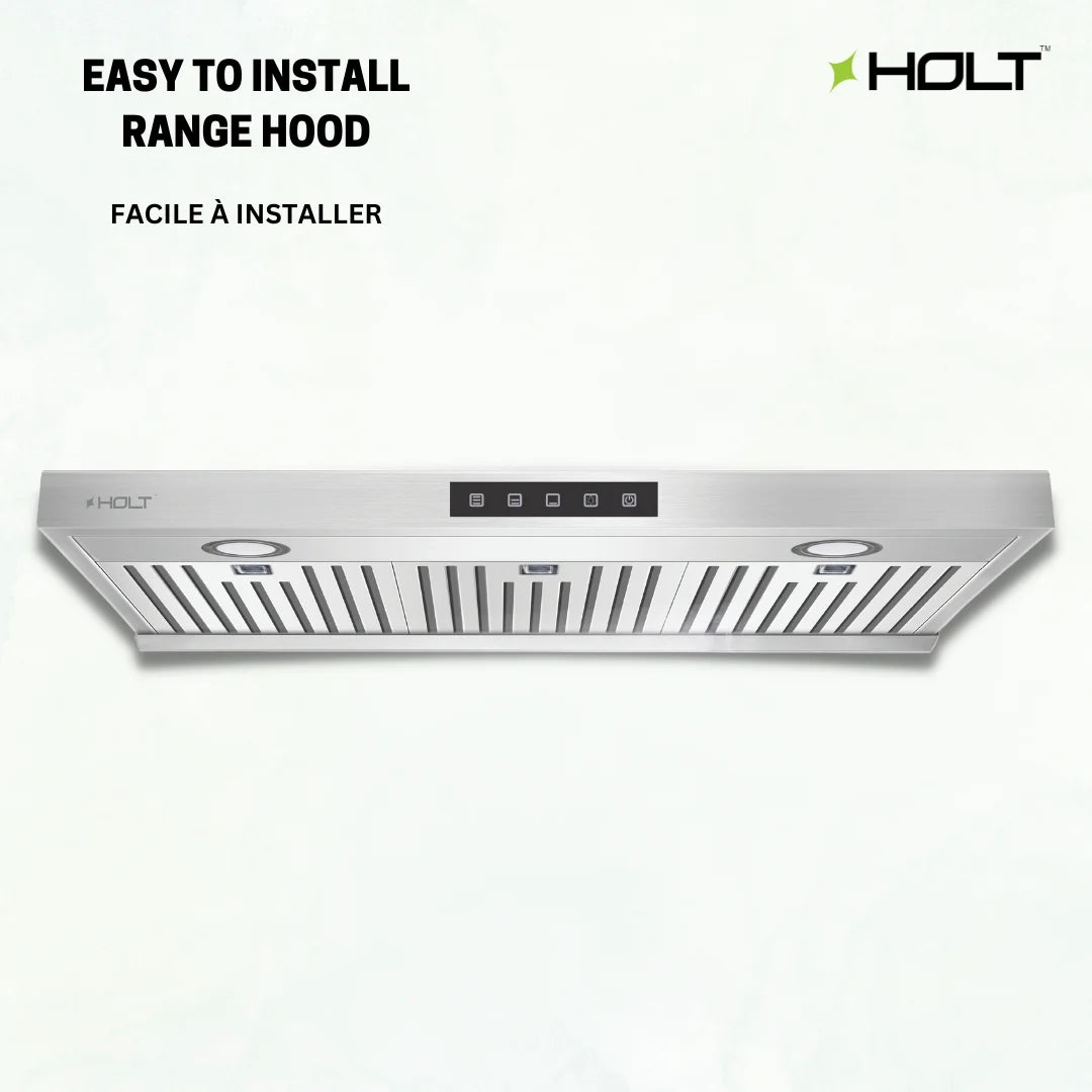 Stainless Steel 30 inch Under Cabinet Range Hood Fan with 3 Speed Soft Touch Control Panel W567