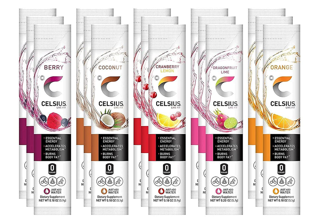 5 Flavor Variety Pack Zero Sugar Powder Sticks, Pack of 15 I706797