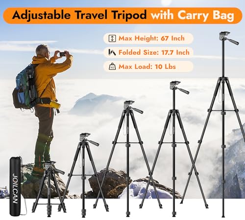67" Aluminum Phone Tripod with Wireless Remote Carry Bag T11692