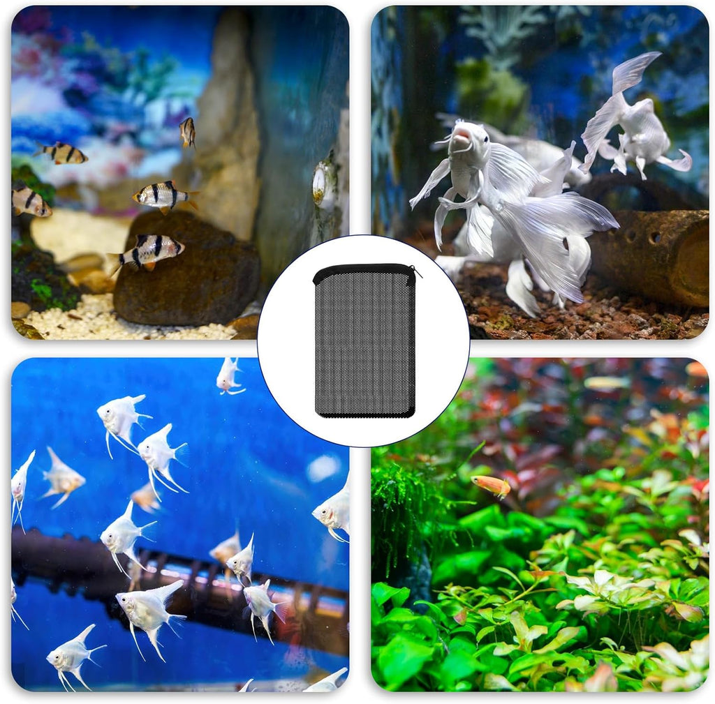 8 Pcs Mesh Aquarium Filter Bags with Zipper (7.8" x 5.9") R3118