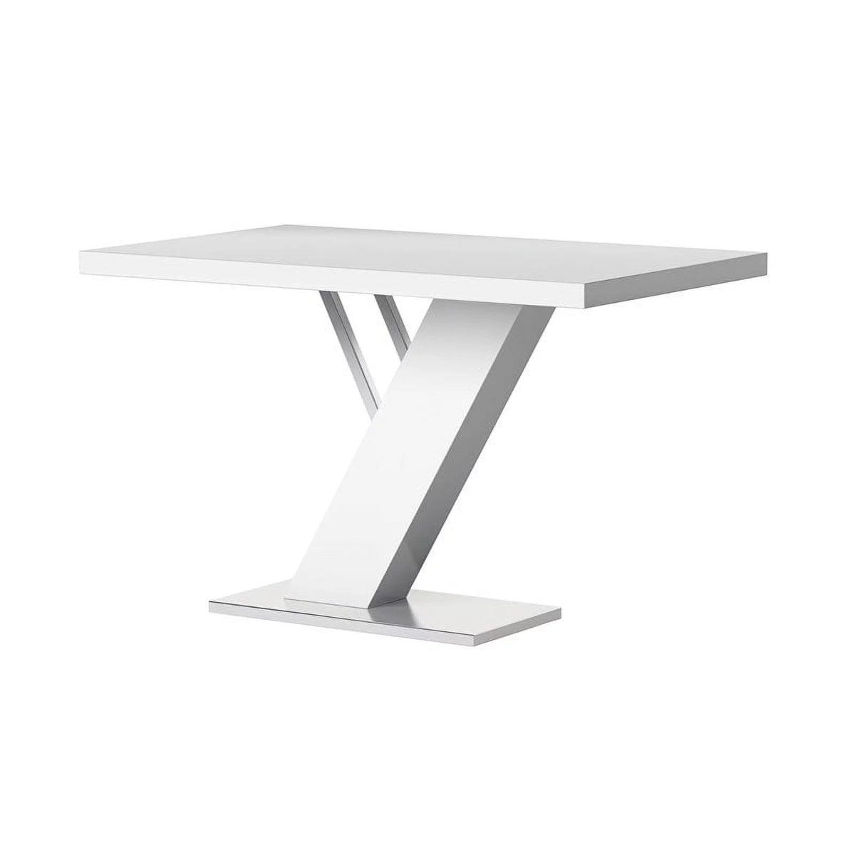 51.2" Steel and Wood Pedestal Dining Table M3071