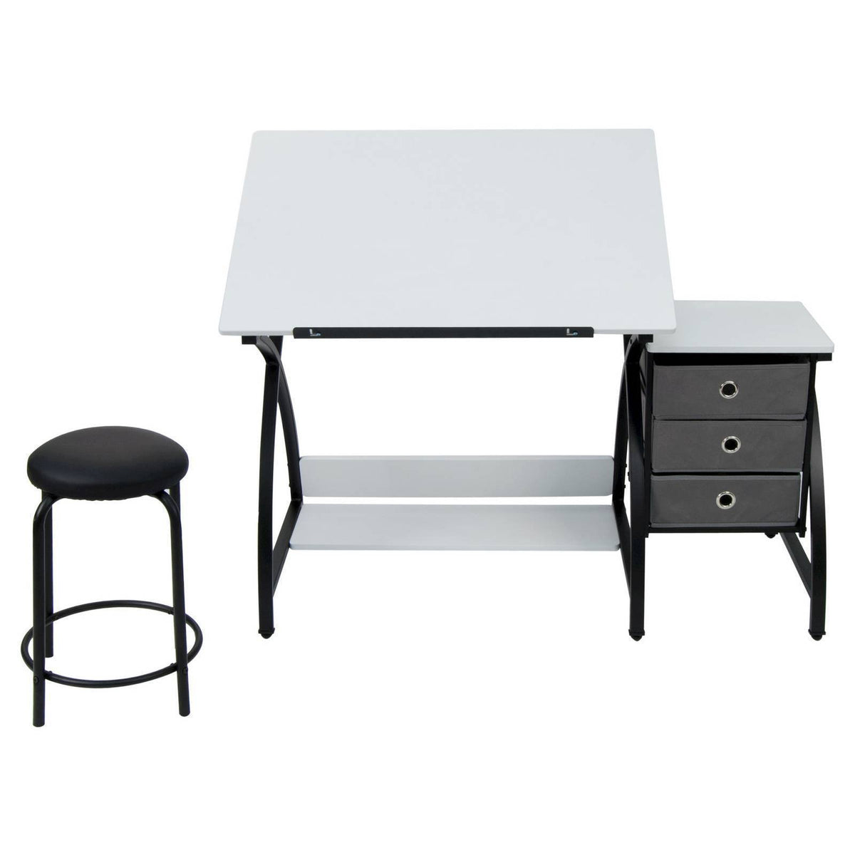 Comet Center With Stool, Black/White P703
